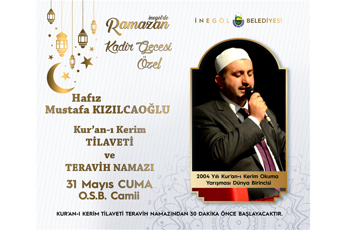 2004 Yılı Dünya 1 .si Hfz. Mustafa KIZILCAOĞLU Kur'an-ı Kerim Tilaveti ve Teravih Namazı 